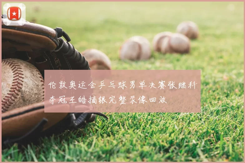 伦敦奥运会乒乓球男单决赛张继科夺冠王皓摘银完整录像回放